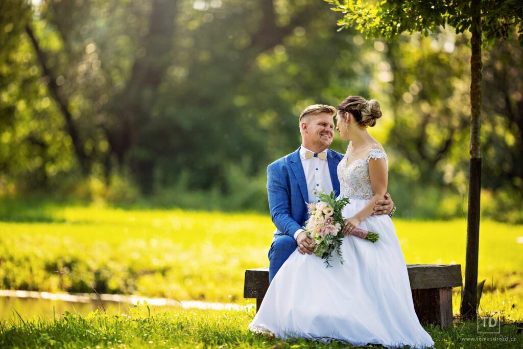 Svatební fotografie Lenky a Michala ze svatby v mlýně U vodníka Slámy